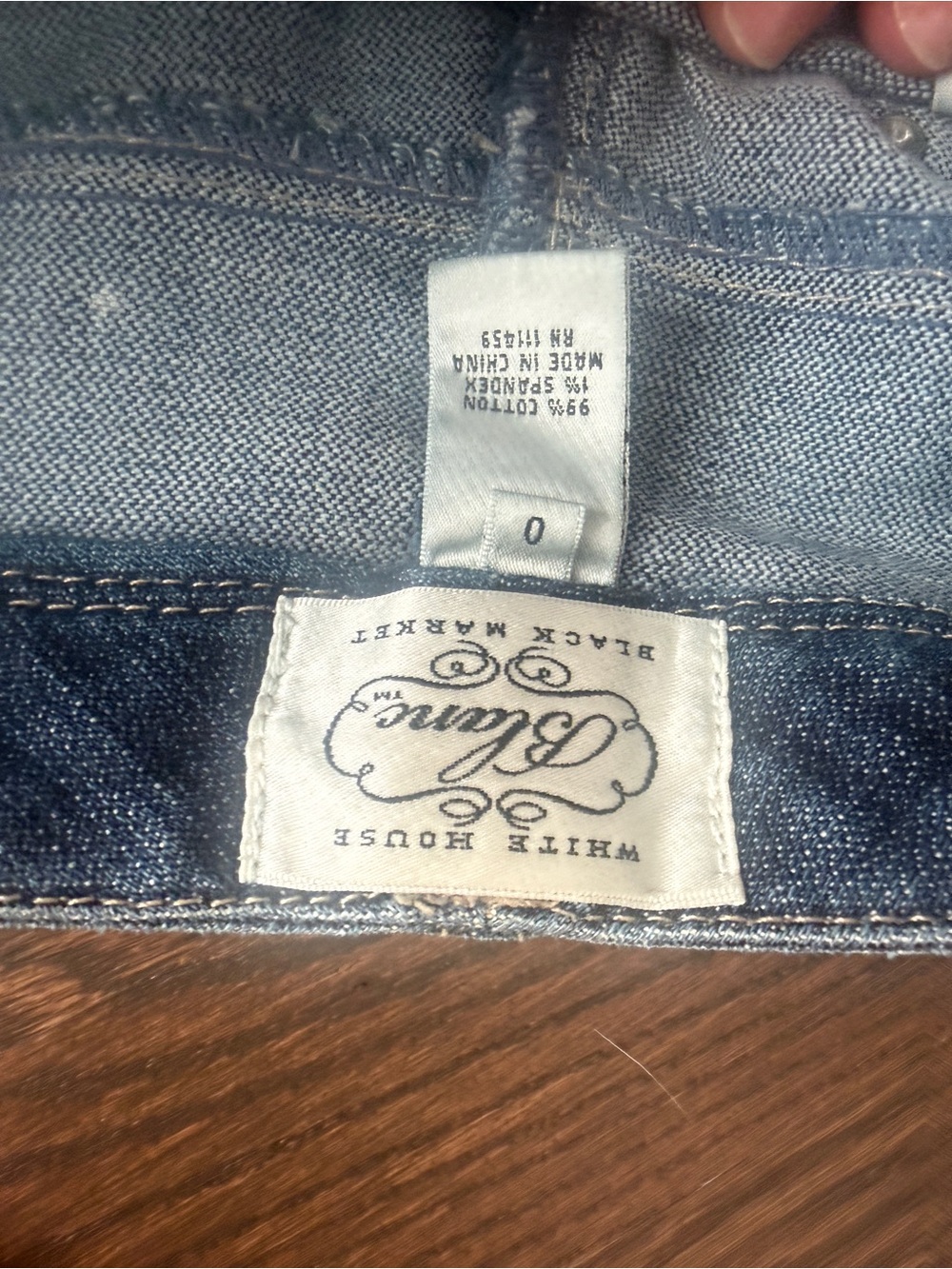 White House Black Market Medium Blue Flare Jeans size 0 - Picture 9 of 9